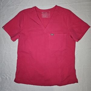 Figs Women's Catarina One Pocket Scrub Top Pink, Size Medium
